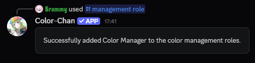 Color management role