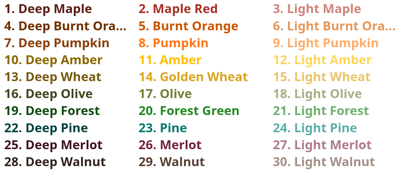 Autumn list