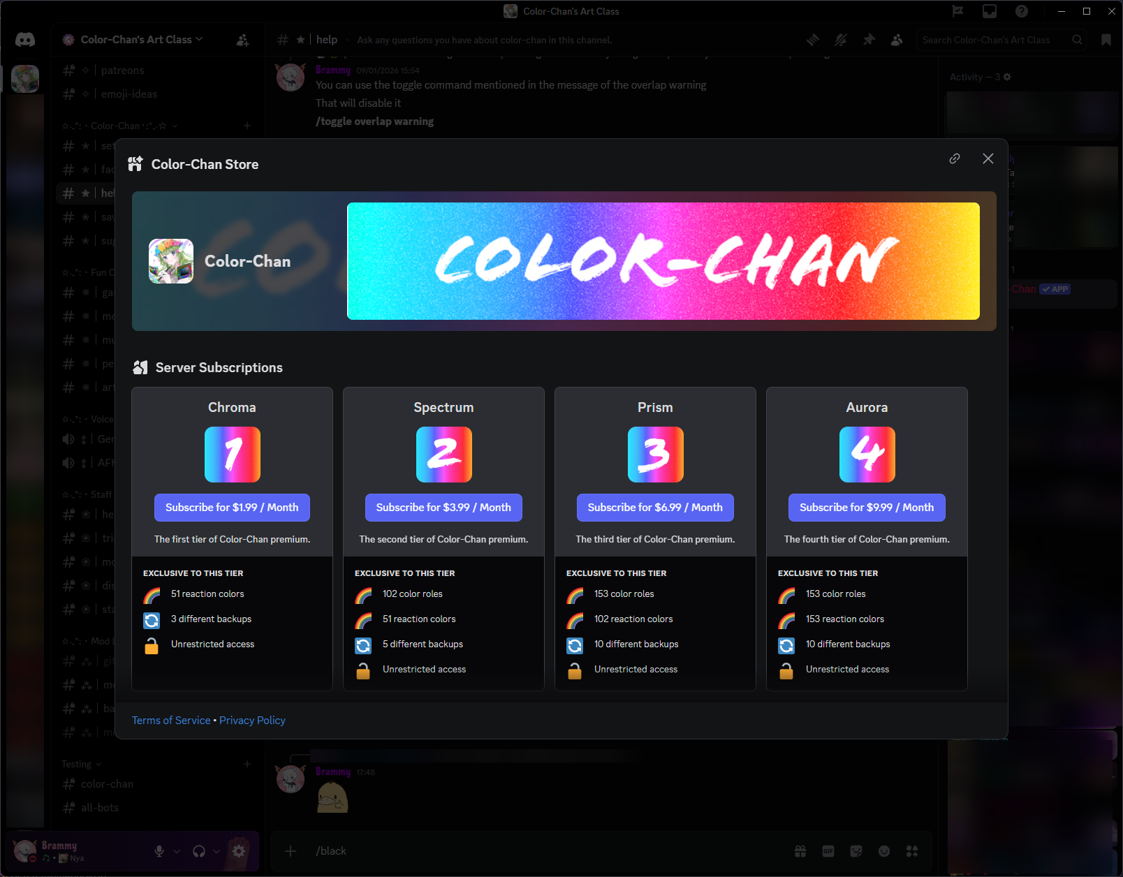 Color-Chan Discord Store